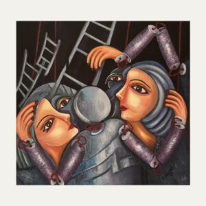 The Puppets 2 – Symbolic Painting by Essediya Halloâ