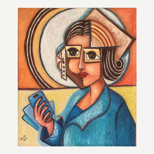 The Connected Woman – Expressive Painting by Essediya Halloâ